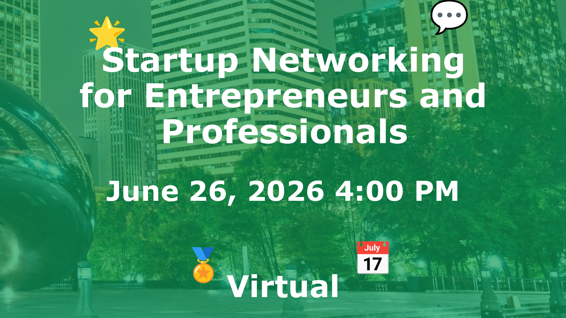 Startup Networking for Entrepreneurs and Professionals event image